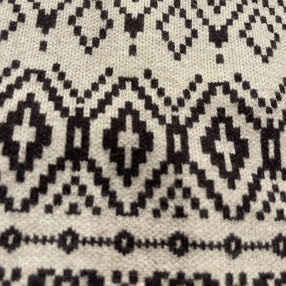 NEW! Joie Fair Isle Grey/Black Funnel, Mock Neck Pull Sweater Size XS - Picture 3 of 11